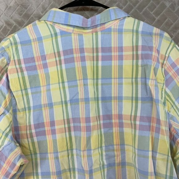 Blair Womens 2XL Dress Shirt Colorful Pastel Button Up Long Sleeve Collared - Picture 12 of 16